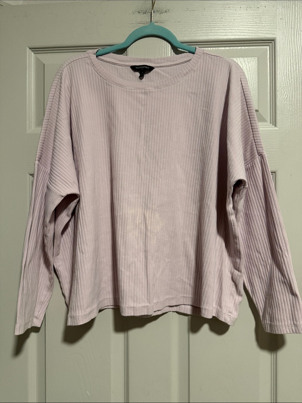 Banana Republic Ribbed Long-Sleeve Top - Light Lavender